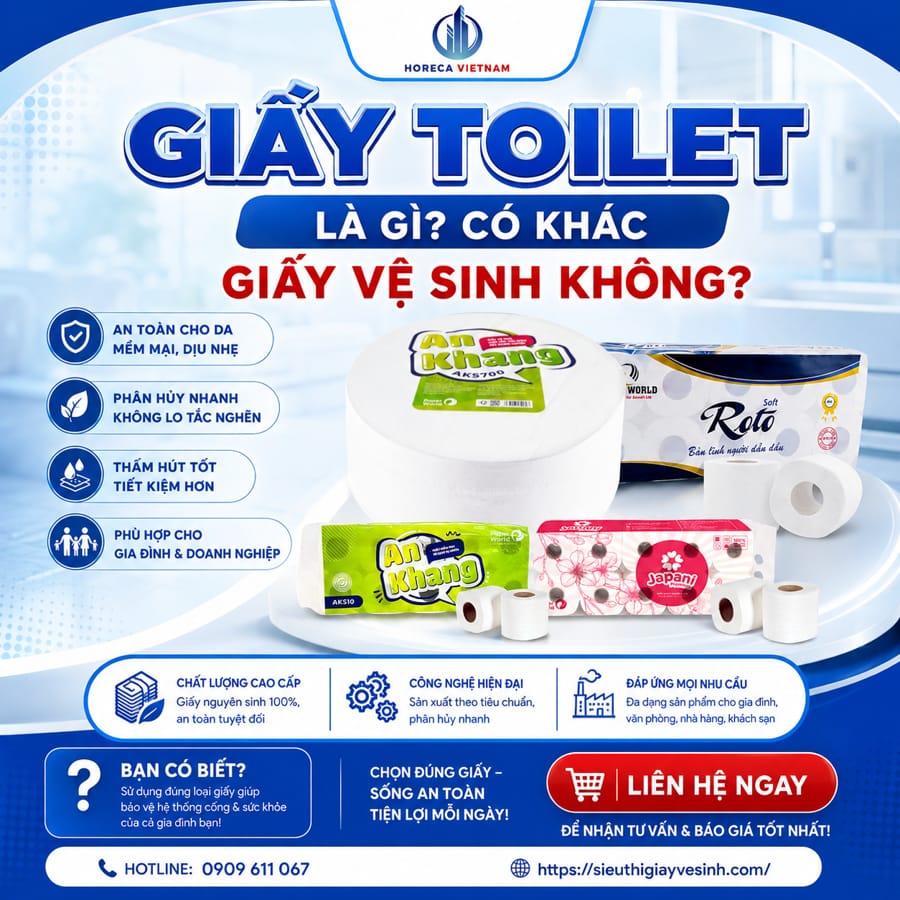 Giấy toilet là gi? có khác giấy vệ sinh không?