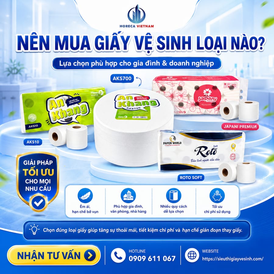 Nên mua giấy vệ sinh loại nào cho gia đình và doanh nghiệp?