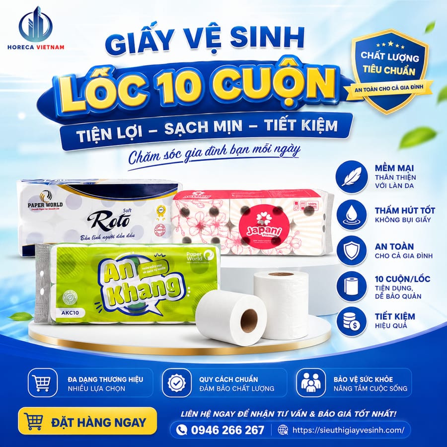 Cách chọn giấy vệ sinh lốc 10 cuộn uy tín tại Horeca Việt Nam
