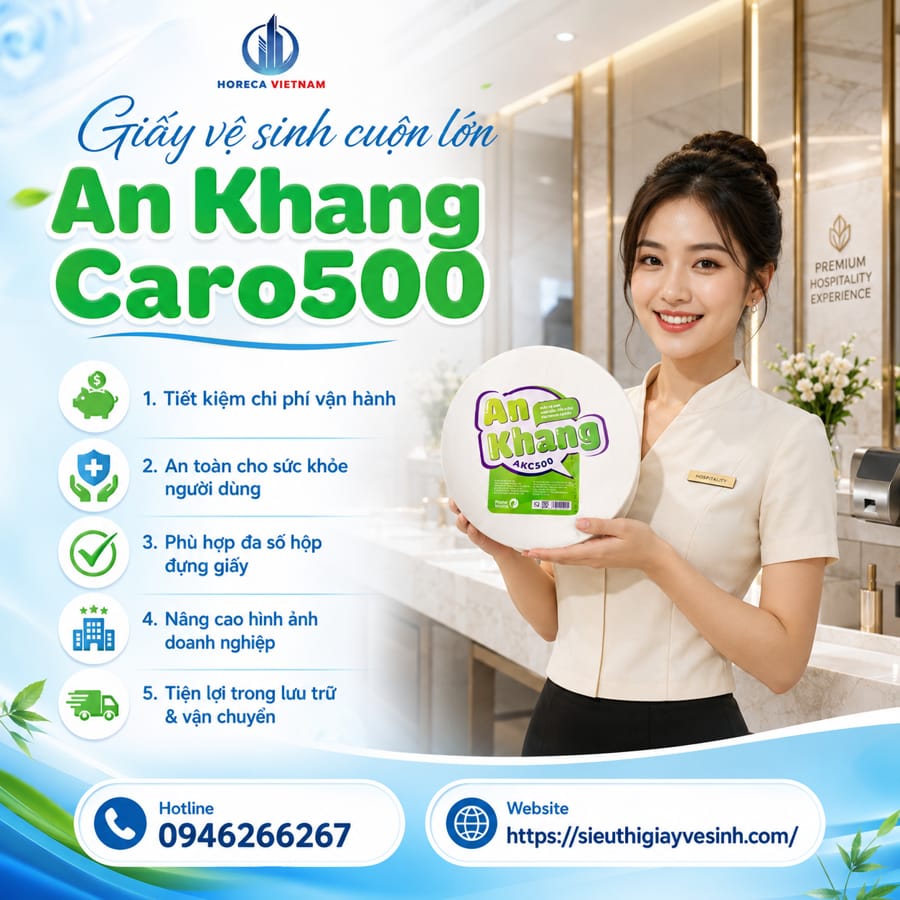 Horeca Việt Nam địa chỉ mua giấy vệ sinh cuộn lớn 500g uy tín giá tốt