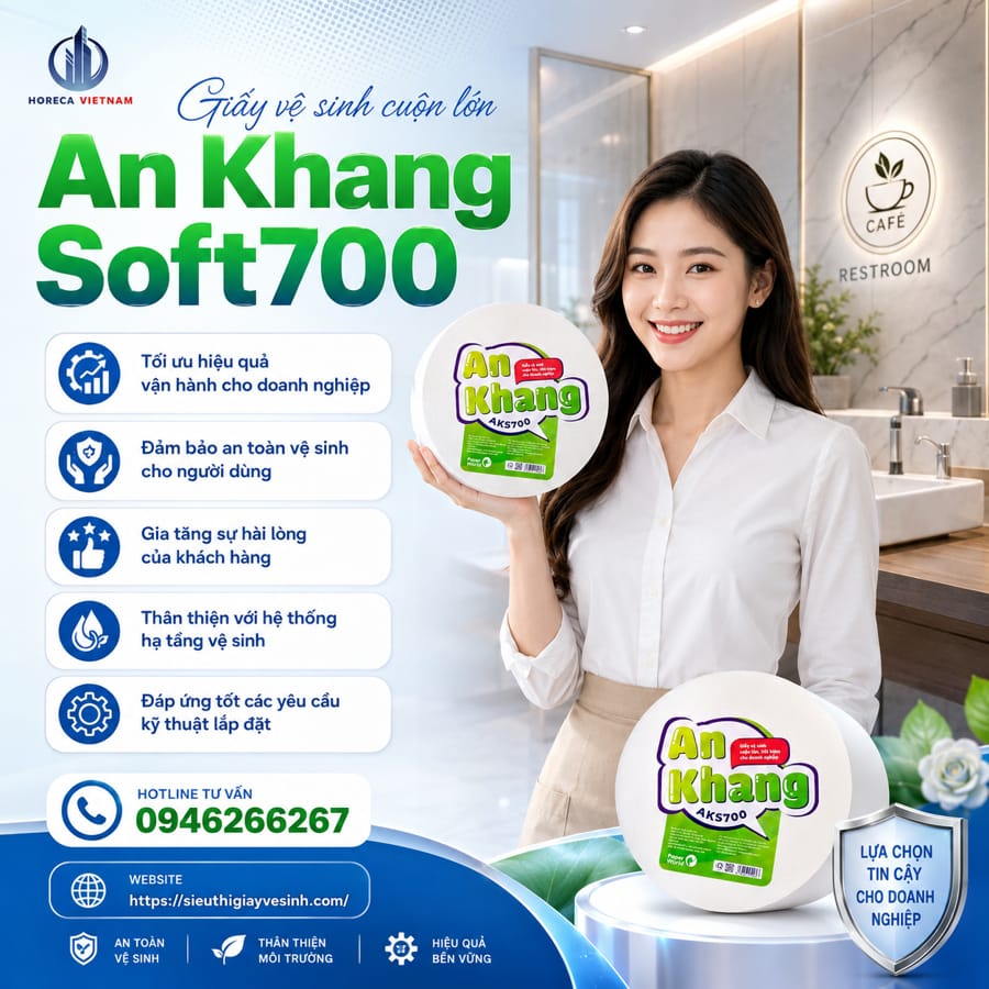 Horeca Việt Nam địa chỉ mua giấy vệ sinh cuộn lớn 700g uy tín