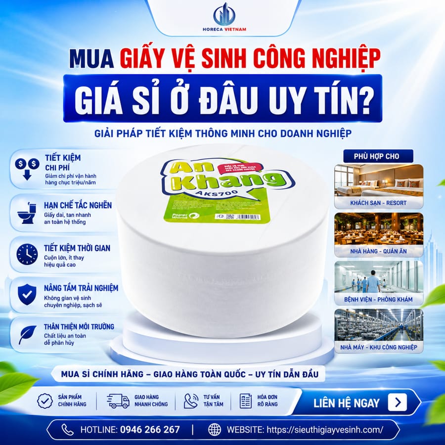 Mua giấy vệ sinh công nghiệp giá sỉ uy tín tại Horeca Việt Nam