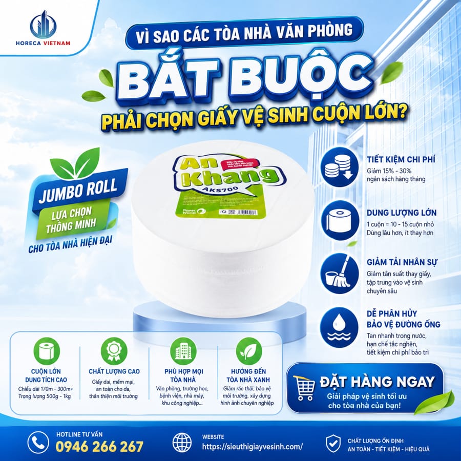 Các dòng giấy vệ sinh cuộn lớn chất lượng cao được thiết kế với cấu trúc sợi giấy dai khi sử dụng nhưng lại cực kỳ dễ hòa tan và phân tách kết cấu ngay khi tiếp xúc với dòng nước xoáy trong bồn cầu