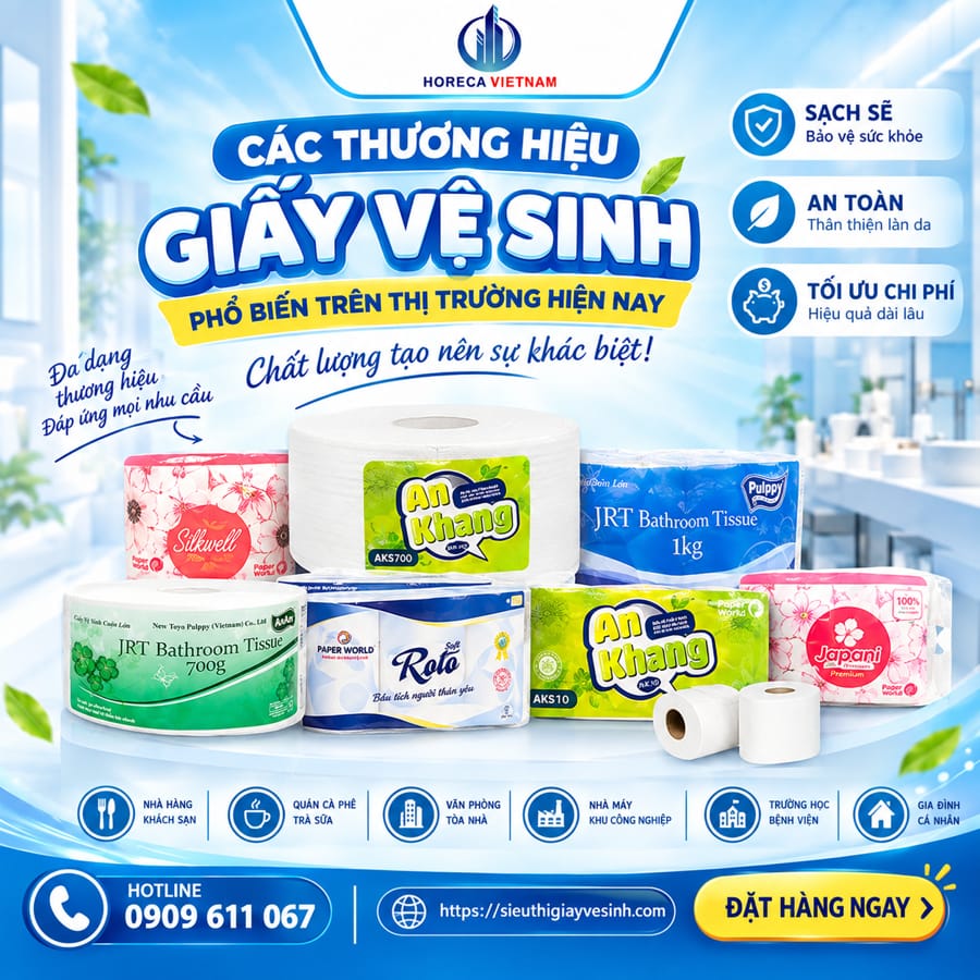 Các thương hiệu giấy vệ sinh phổ biến trên thị trường hiện nay