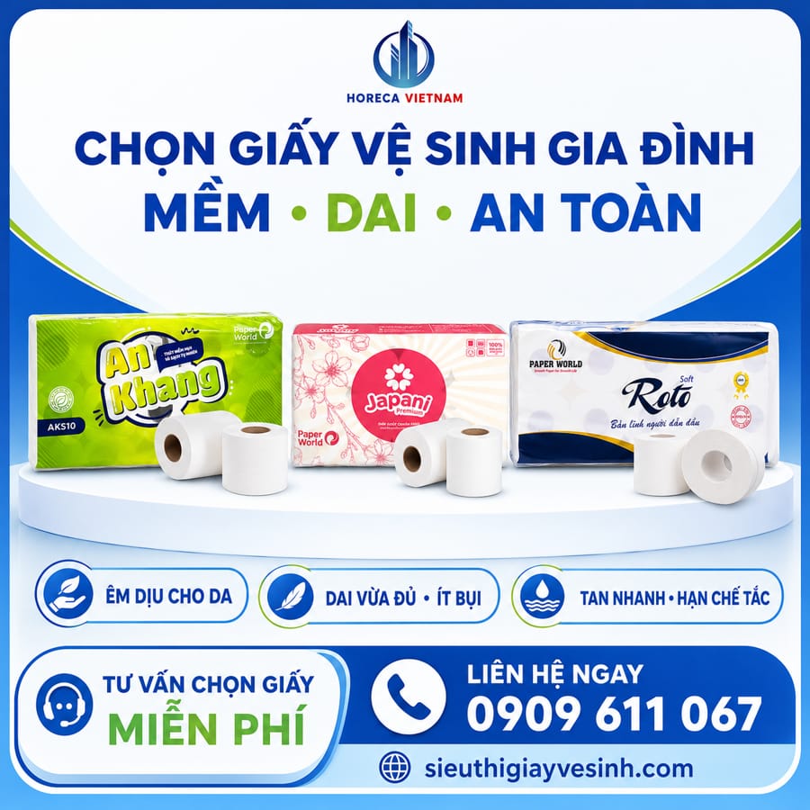 Cách chọn giấy vệ sinh gia đình mềm dai an toàn