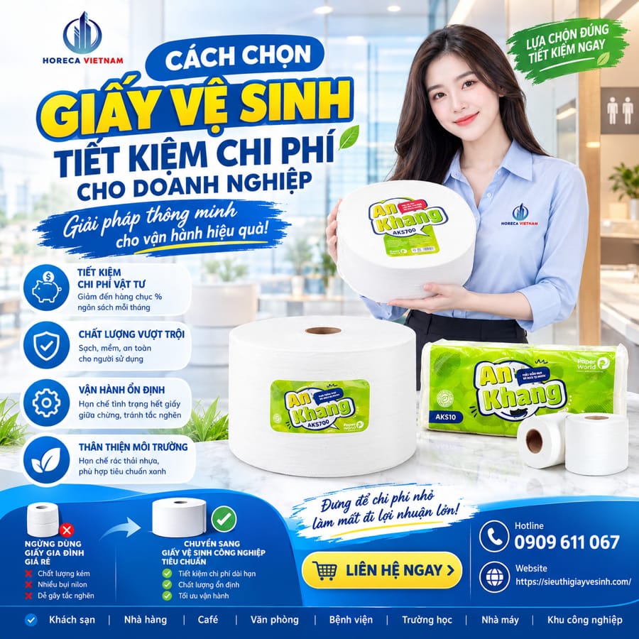 Cách chọn giấy vệ sinh tiết kiệm chi phí cho doanh nghiệp
