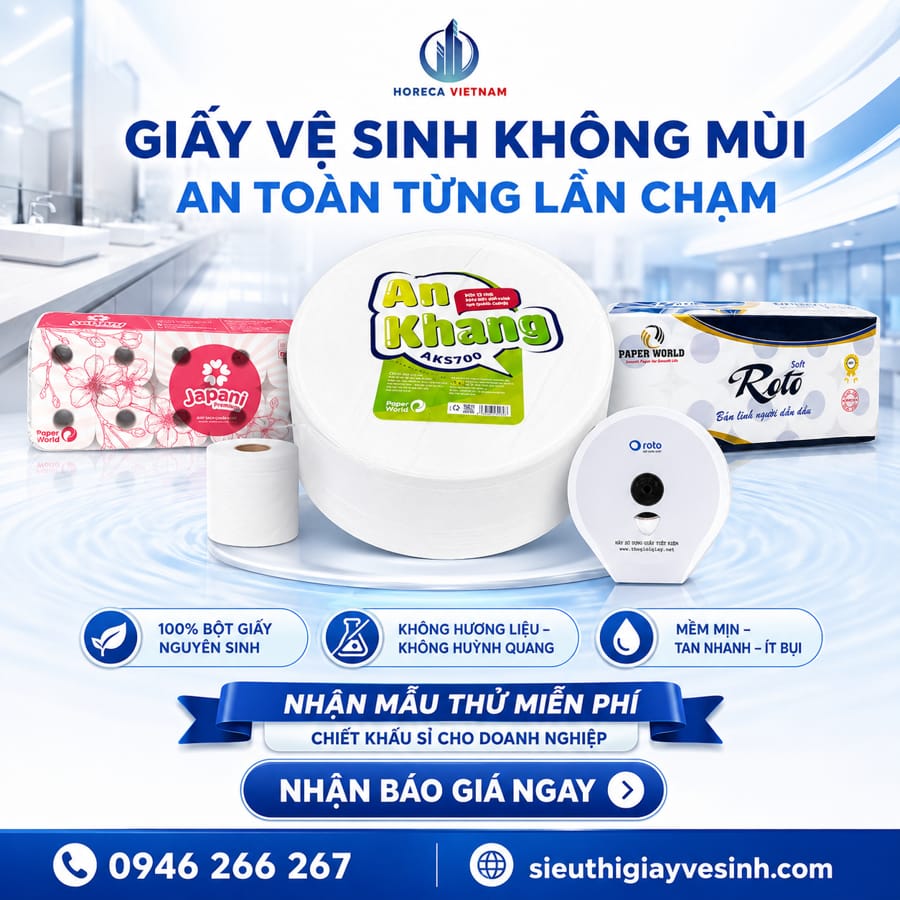 Địa chỉ mua giấy vệ sinh không mùi chính hãng uy tín tại Horeca Việt Nam