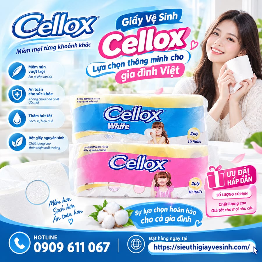 Phân loại ưu điểm và giá kham khảo giấy vệ sinh Cellox