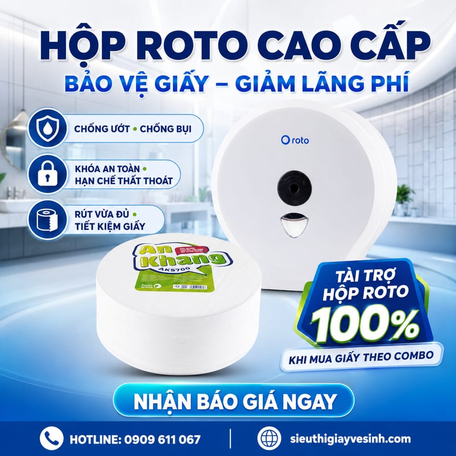 Giấy vệ sinh cho quán cà phê và hộp roto cao cấp tốt nhất tại Horeca Việt Nam