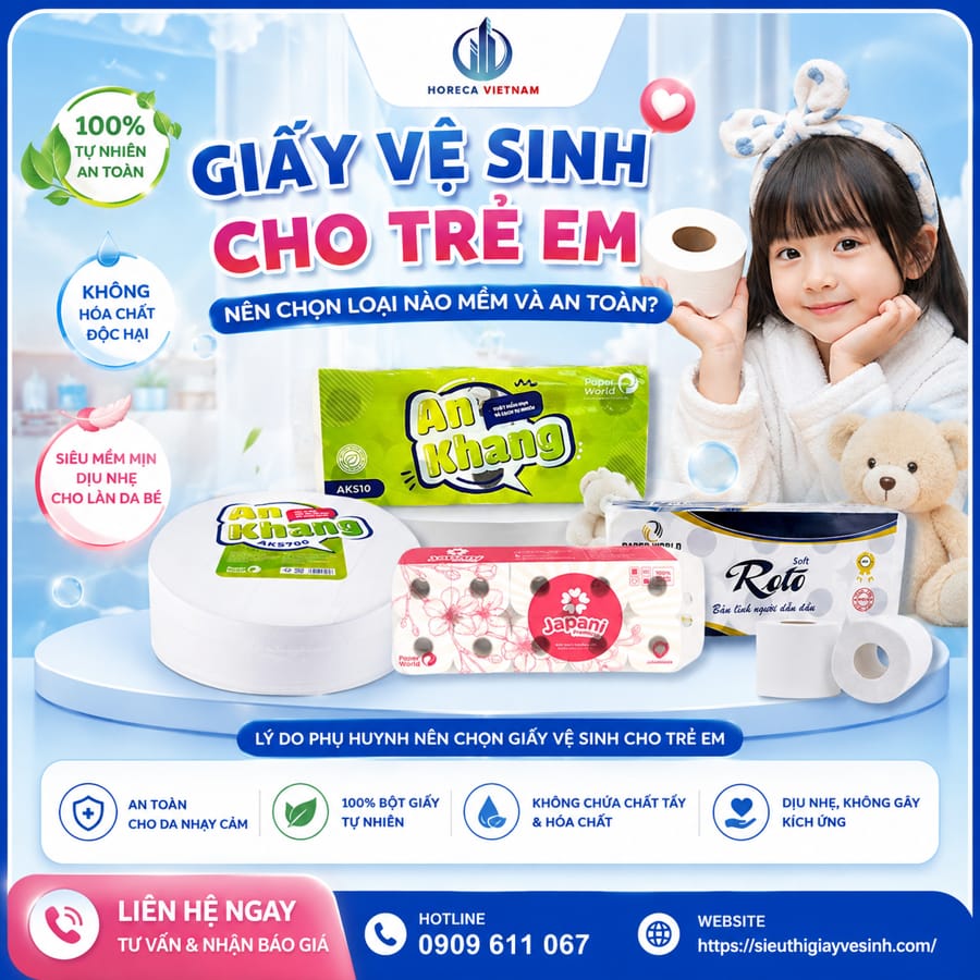 Cung cấp giấy vệ sinh cho trẻ em thực sự tinh khiết, 100% tự nhiên và không chứa hóa chất độc hại uy tín