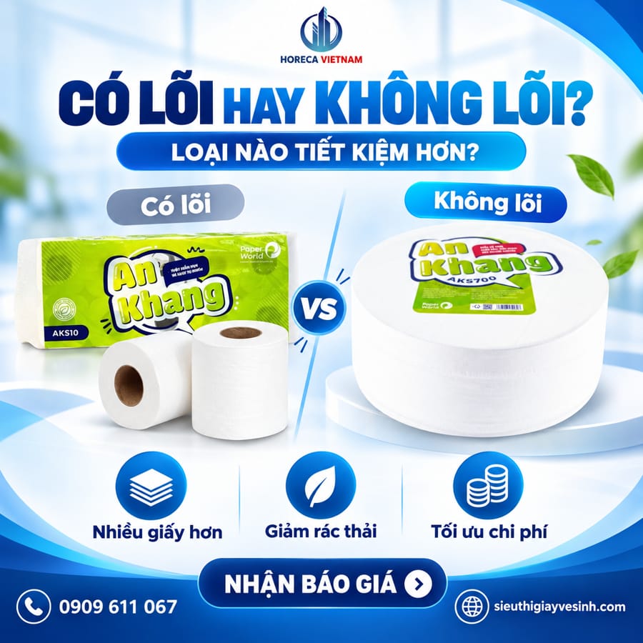 Tìm hiểu giấy vệ sinh có lõi hay không lõi mới thực sự là chân ái của sự tiết kiệm.