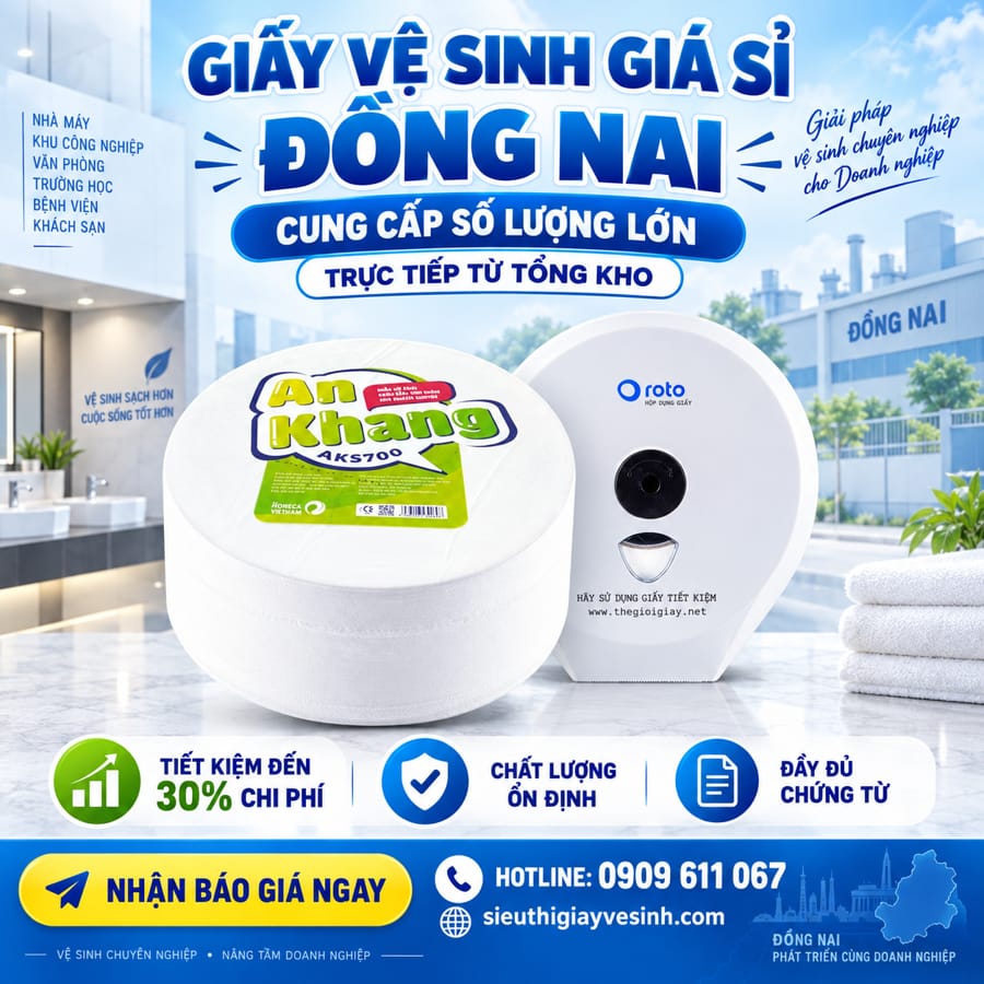 Horeca Việt Nam nguồn cung cấp giấy vệ sinh giá sỉ Đồng Nai trực tiếp từ tổng kho, chất lượng ổn định và đầy đủ chứng từ pháp lý chính là "chìa khóa vàng" giúp bạn giải quyết triệt để bài toán này.
