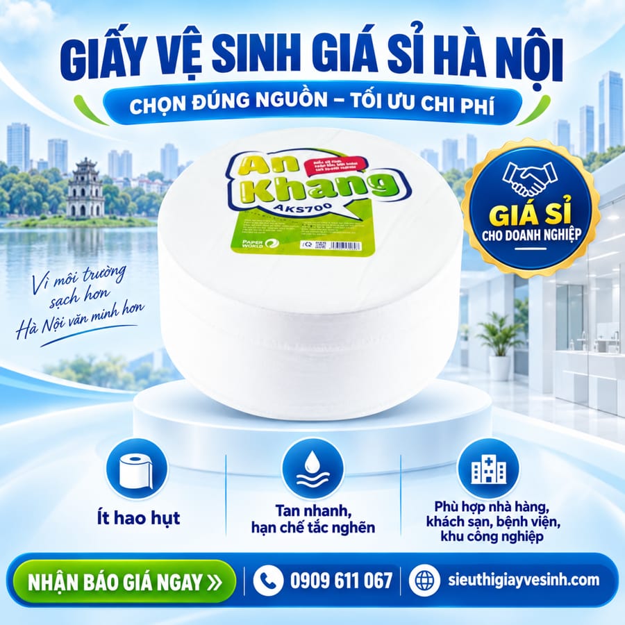 Horeca Việt Nam nguồn giấy vệ sinh giá sỉ Hà Nội không đơn thuần chỉ là bài toán so sánh vài ngàn đồng trên một cuộn giấy, mà là chiến lược tối ưu hóa chi phí vận hành, nâng tầm trải nghiệm không gian vệ sinh và bảo vệ sức khỏe người dùng.