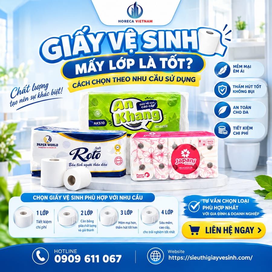 Giấy vệ sinh mấy lớp là tốt? Cách chọn theo nhu cầu sử dụng
