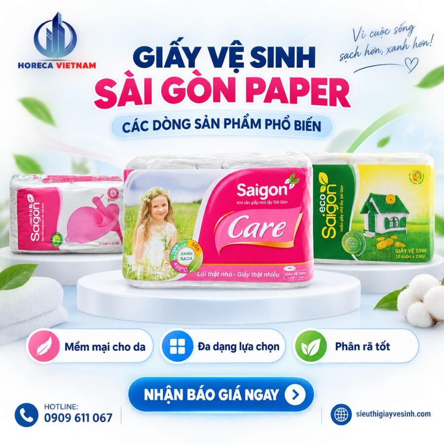 Các dòng sản phẩm phổ biến giấy vệ sinh Sài Gòn Paper vươn lên trở thành một biểu tượng của sự tinh tế, an toàn và thấu hiểu người dùng.