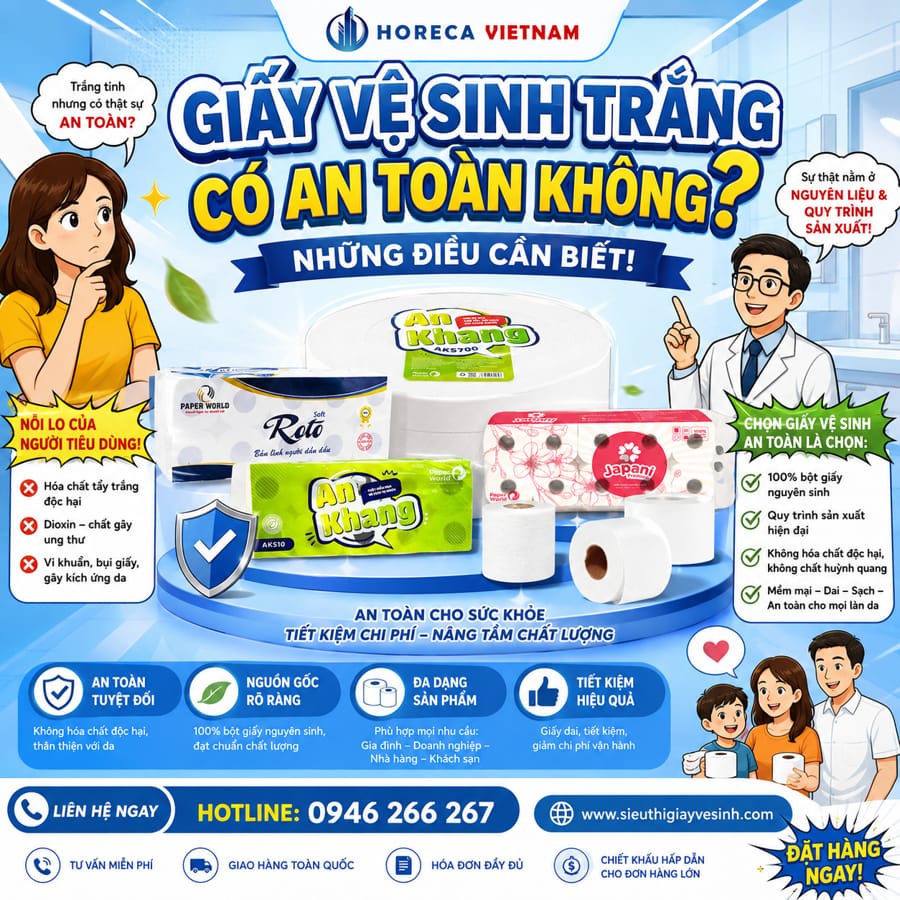 Những điều cần biết giấy vệ sinh trắng có an toàn không?