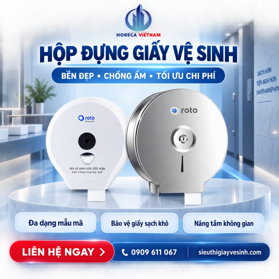 Cách chọn hộp đựng giấy vệ sinh phổ biển tại Horeca Việt Nam
