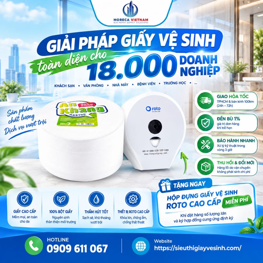 Horeca Việt Nam nhà cung cấp giấy vệ sinh TPHCM uy tín