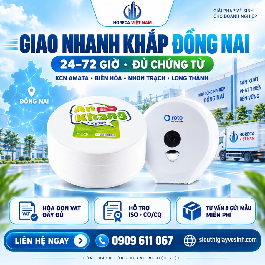 Mua giấy vệ sinh giá sỉ Đồng Nai uy tín giá tốt giao nhanh tại NPP Horeca Việt Nam
