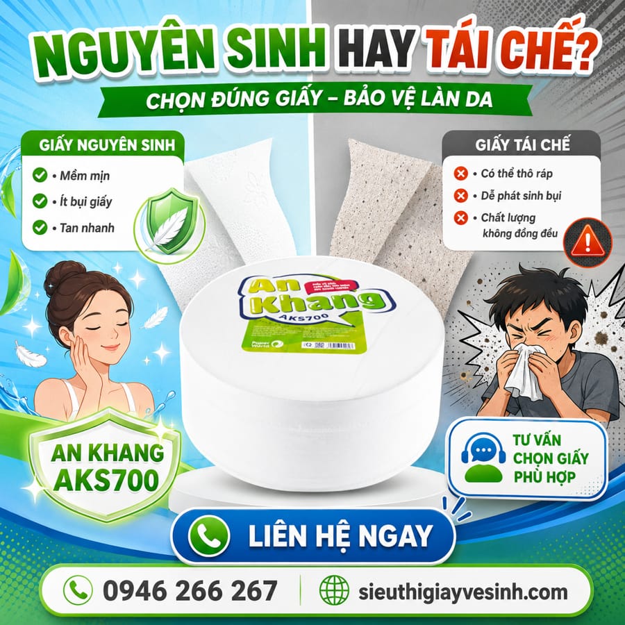 Phân biệt giấy vệ sinh nguyên sinh và tái chế