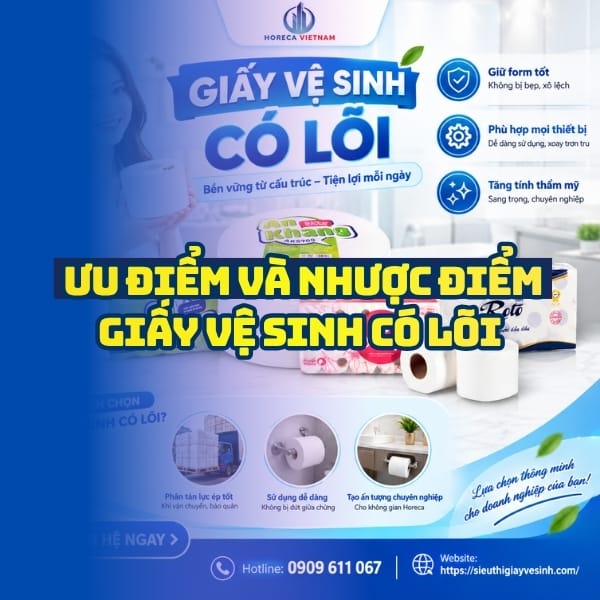 Ưu điểm và nhược điểm giấy vệ sinh có lõi khi sử dụng