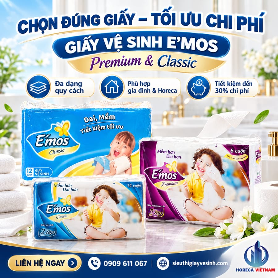 Cách chọn các loại giấy vệ sinh E’mos.