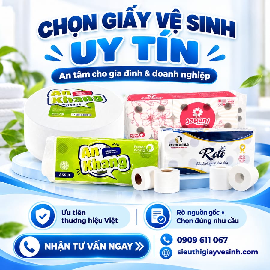 Cách lựa chọn các thương hiệu giấy vệ sinh Việt Nam