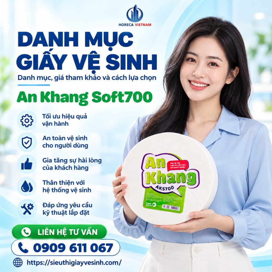 Horeca Việt Nam cam kết chính sách giá sỉ minh bạch, ổn định, đi kèm với chương trình tài trợ 100% hộp đựng giấy vệ sinh chuyên dụng cho các đối tác mua sỉ.