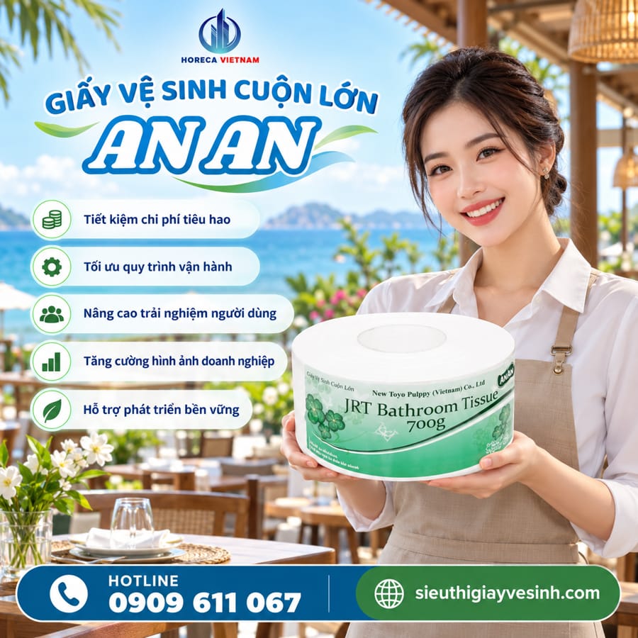 Horeca Việt Nam nhà phân phối các loại giấy vệ sinh An An chính hãng uy tín.