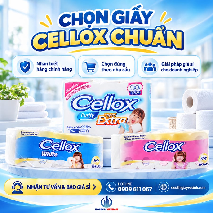 Mua các loại giấy vệ sinh Cellox uy tín giá tốt tại Horeca Việt Nam