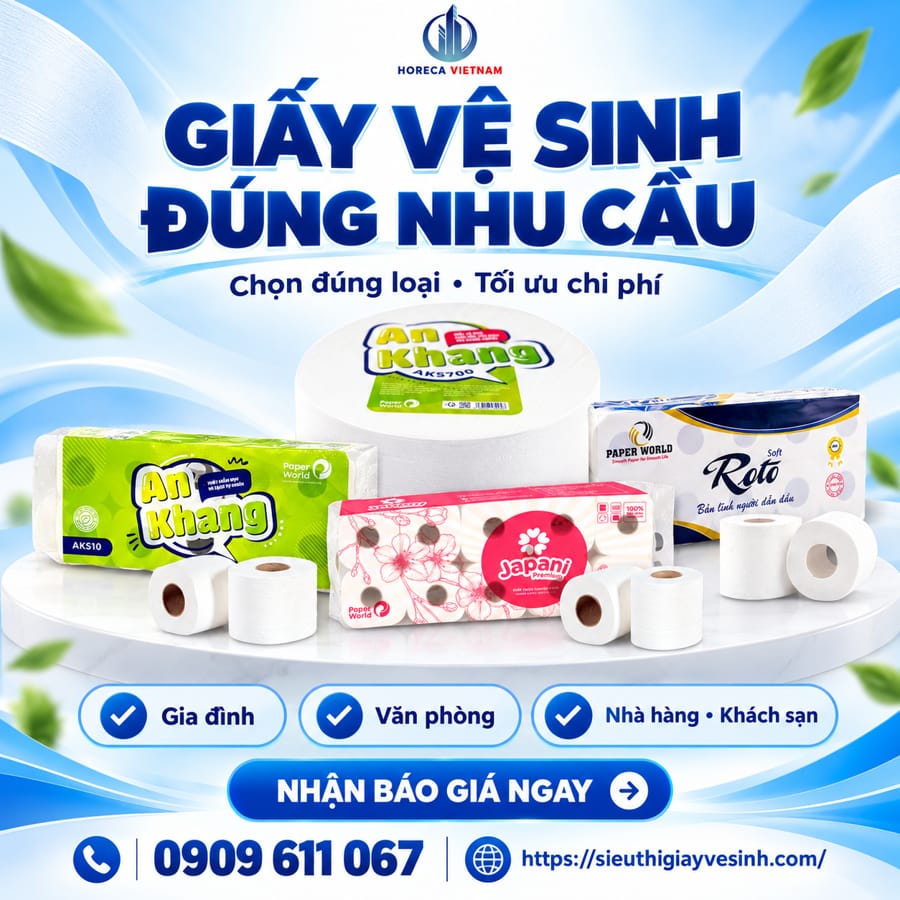 Tìm giấy vệ sinh theo nhu cầu sử dụng tại Horeca Việt Nam